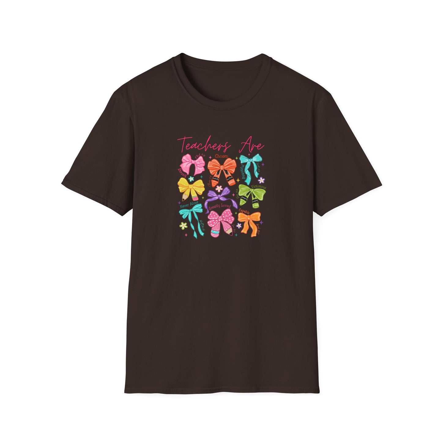 Teacher Life T-Shirt – Colorful Hair Bow Teacher Mom Gift