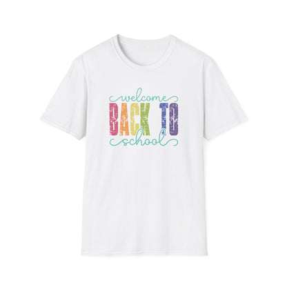 Back to School T-Shirt — "Welcome Back to School" Colorful Retro Print
