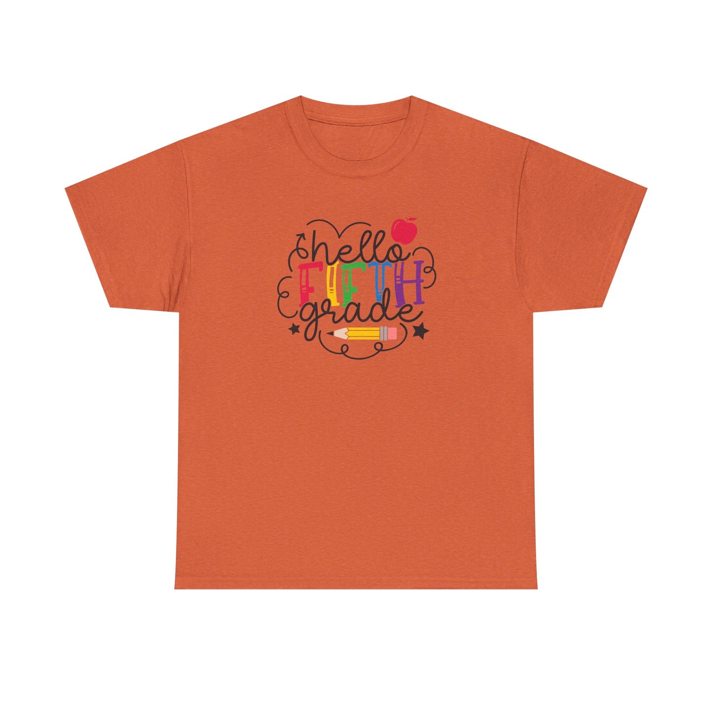 Hello Fifth Grade Shirt | 5th Grade Teacher T-Shirt | Back To School Teacher Tee | First Day Of School Outfit | Elementary Teacher Gift