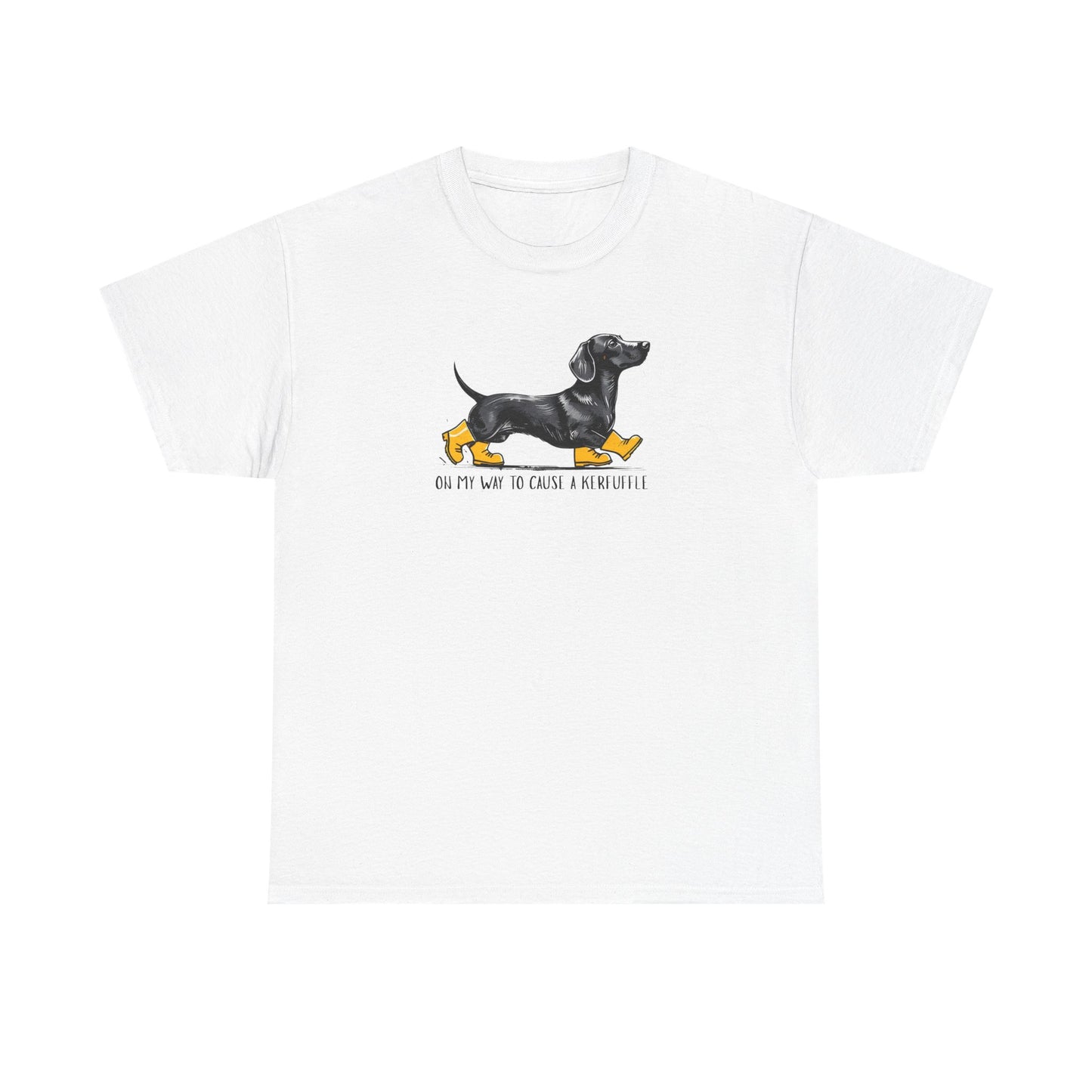 Funny Dachshund Shirt – “On My Way to Cause a Kerfuffle” Tee | Cute Wiener Dog Shirt