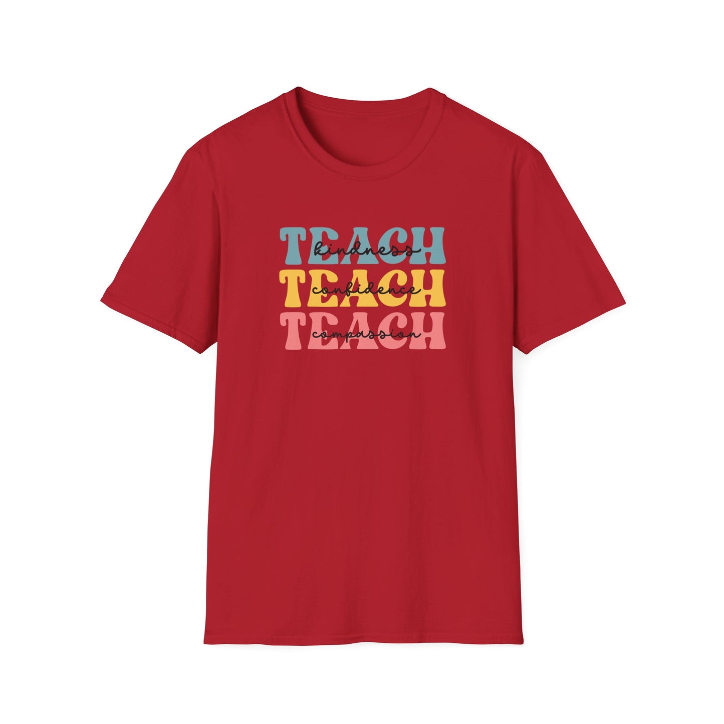 Teach Retro Stack T-Shirt — Vintage Teacher Appreciation Tee
