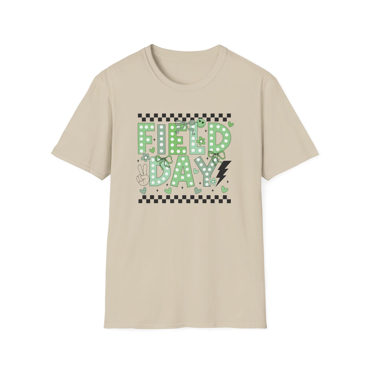 Cute Green Polka Dot School Field Day T-Shirt