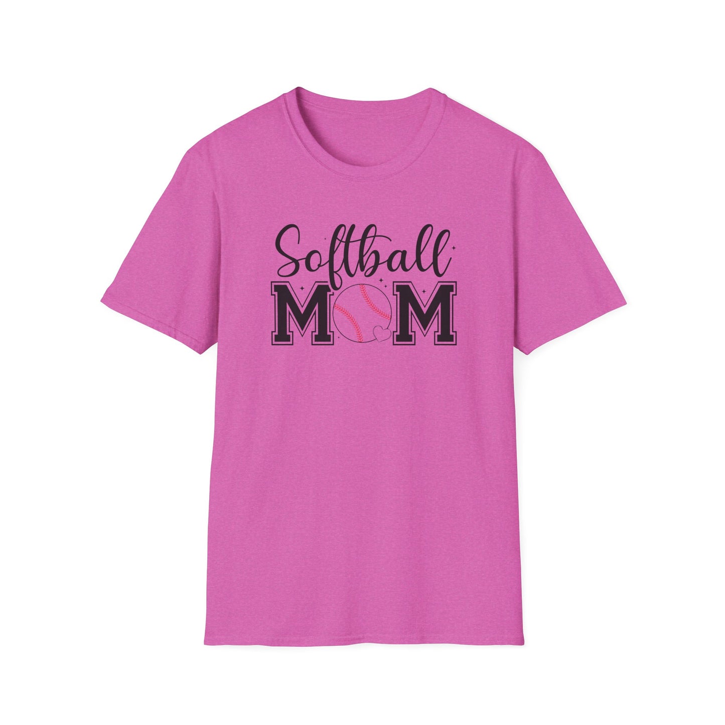 Softball Mom Front & Back Shirt – Trendy Softball Mom Graphic Tee, Double-Sided Game Day Shirt, Sports Mom Gift, Softball Season Apparel