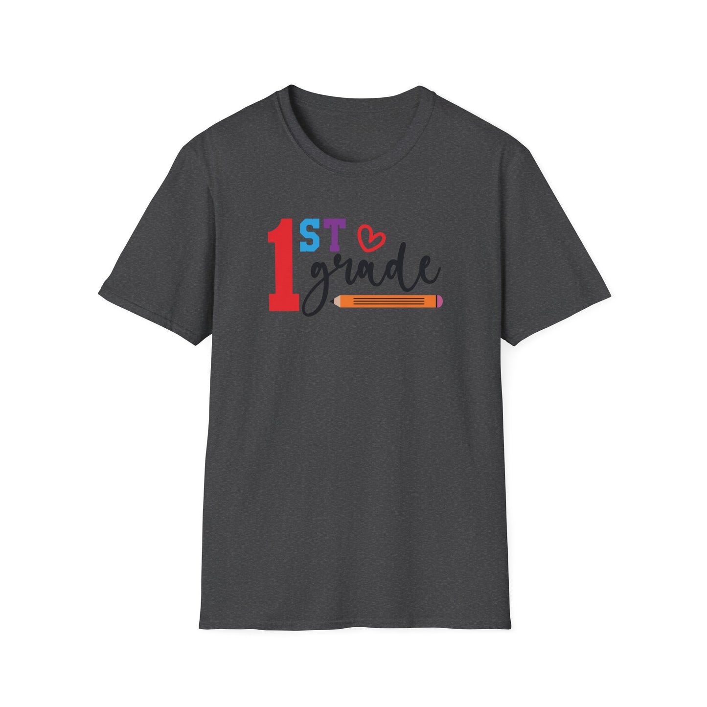 1st Grade Teacher Shirt | Back to School Teacher Tee | First Grade Graphic T-Shirt | Cute Classroom Shirt | Gildan 64000 Softstyle Tee