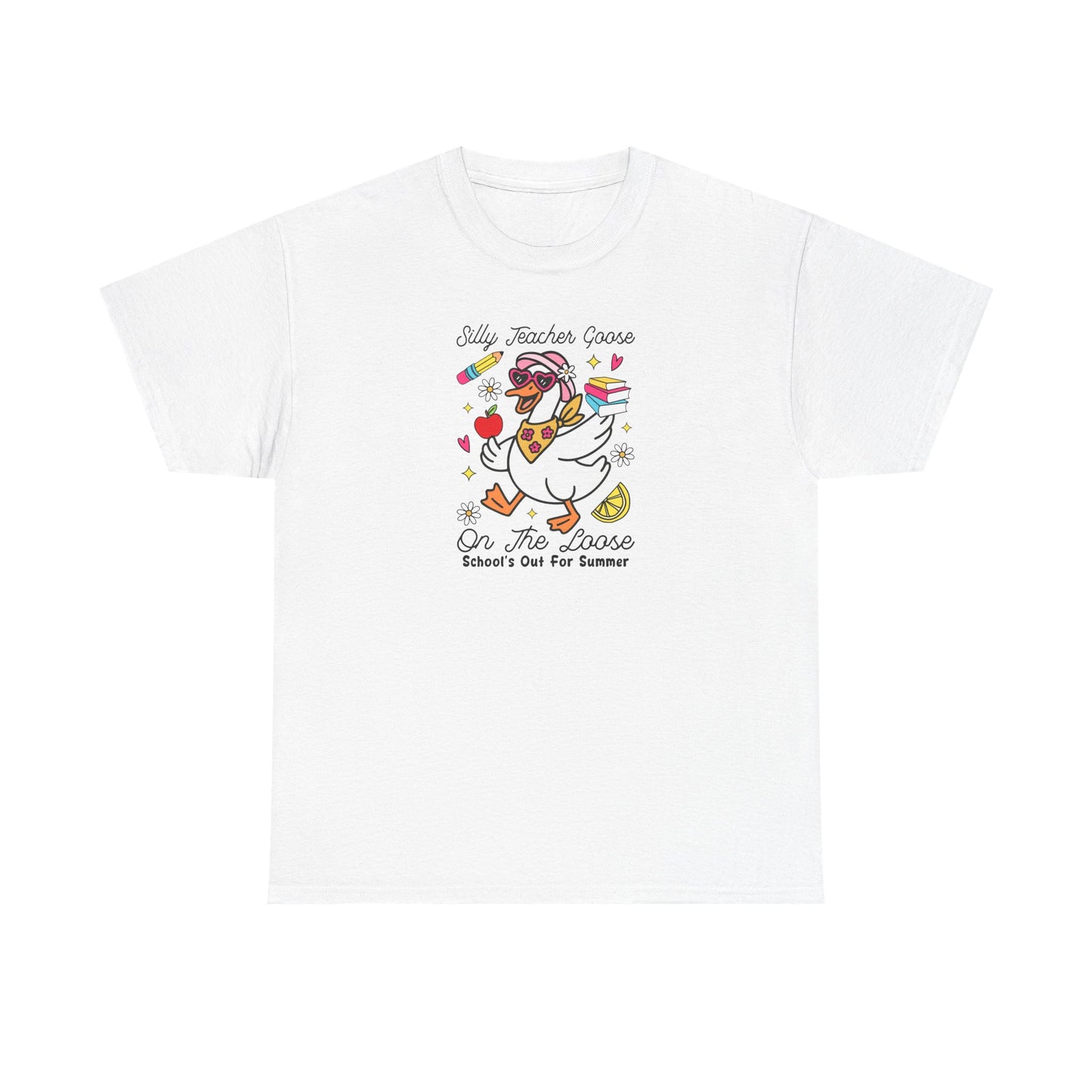 Silly Teacher Goose Shirt – Funny Teacher Tee – “On The Loose” Graphic T-Shirt – Cute Back to School Gift for Teachers