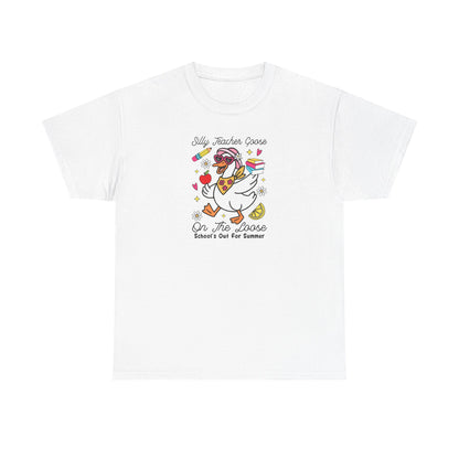 Silly Teacher Goose Shirt – Funny Teacher Tee – “On The Loose” Graphic T-Shirt – Cute Back to School Gift for Teachers