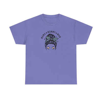 Mama Mommy Mom Graphic T-Shirt – Messy Bun Mom Life Tee
