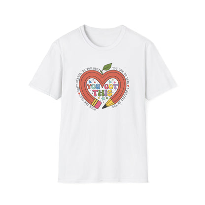 You Got This -Full of Love Pencil State Testing Teacher Shirt – “You Got This” Graphic Tee, Cute Educator T-Shirt, Funny Classroom Apparel