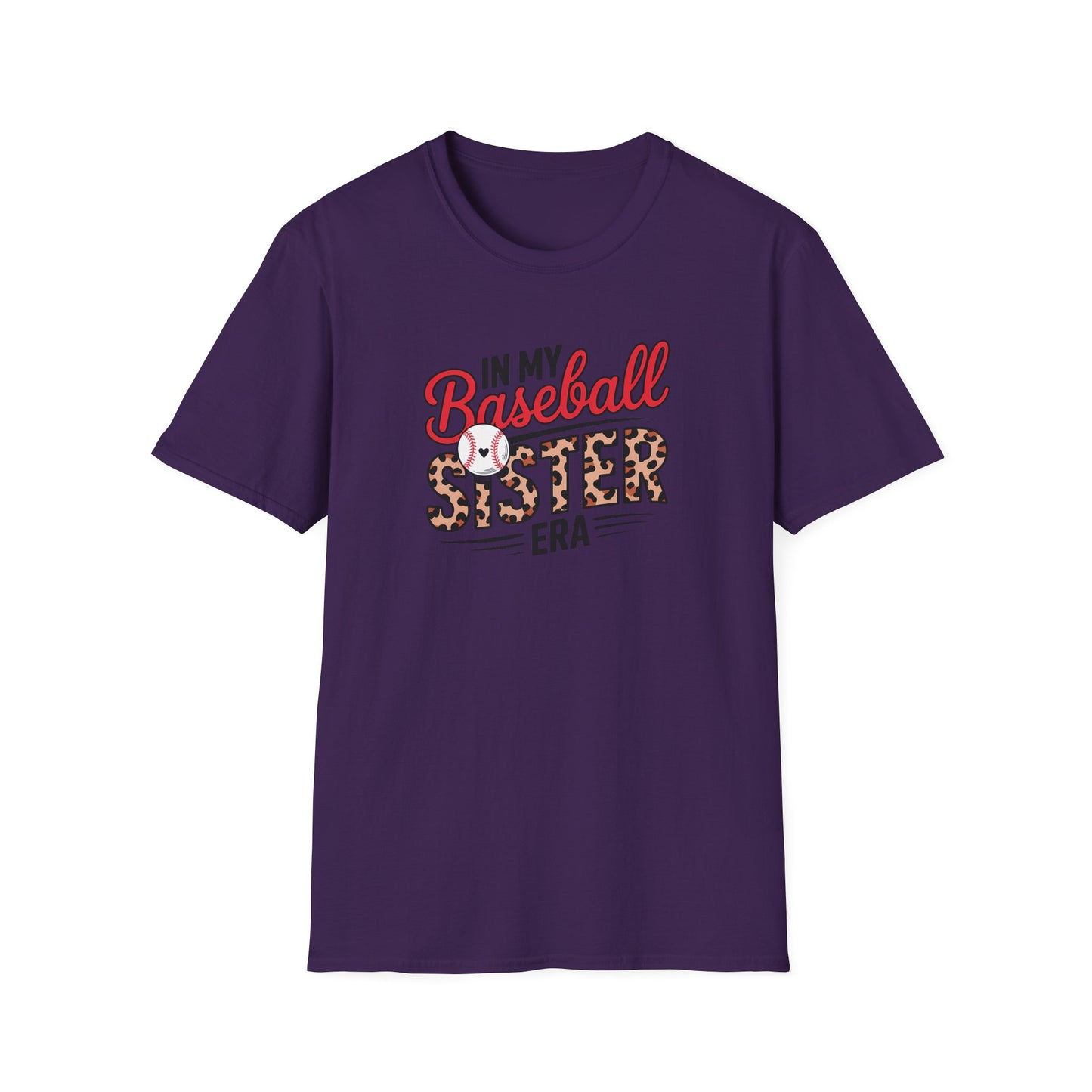 In My Baseball Sister Era Shirt – Trendy Baseball Sister Tee | Game Day Outfit | Leopard Baseball Graphic T-Shirt for Women & Girls
