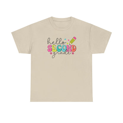 Hello Second Grade - Grade Level Teacher Team Shirt
