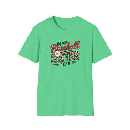 In My Baseball Sister Era Shirt – Trendy Baseball Sister Tee | Game Day Outfit | Leopard Baseball Graphic T-Shirt for Women & Girls