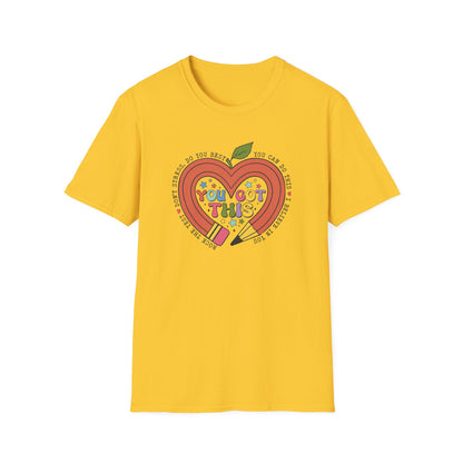 You Got This -Full of Love Pencil State Testing Teacher Shirt – “You Got This” Graphic Tee, Cute Educator T-Shirt, Funny Classroom Apparel