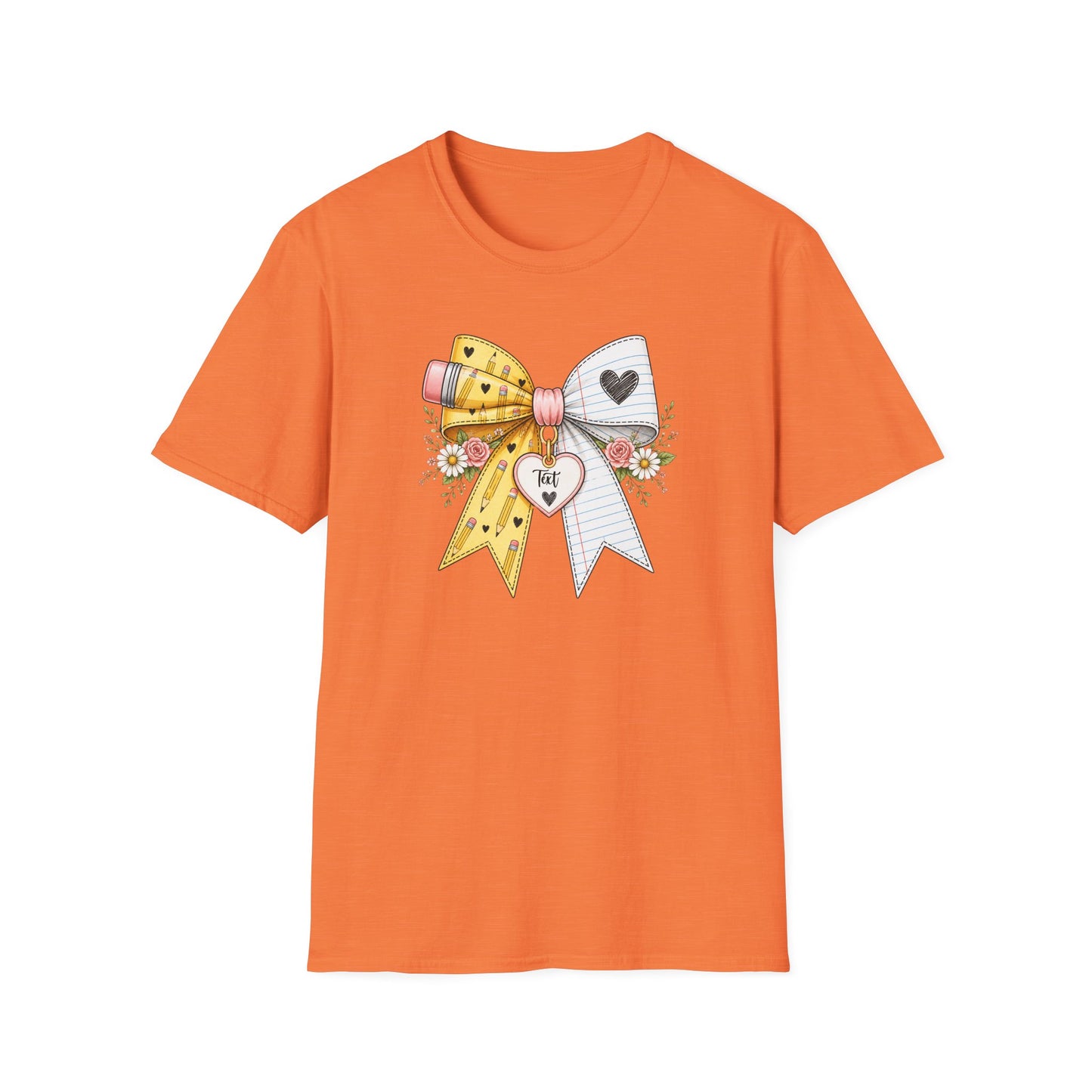 Personalized Teacher Bow Shirt | Custom Teacher Name Heart Tee