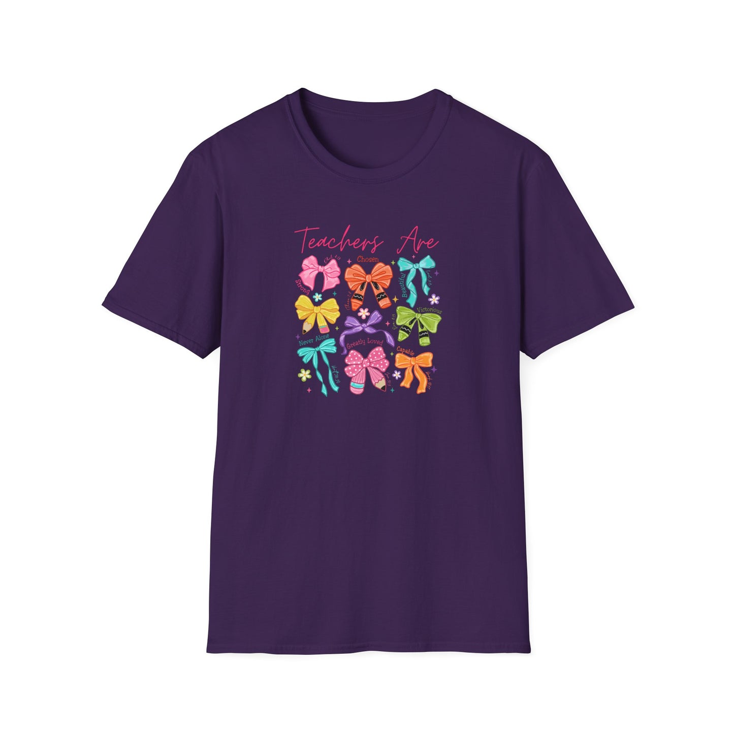 Teacher Life T-Shirt – Colorful Hair Bow Teacher Mom Gift