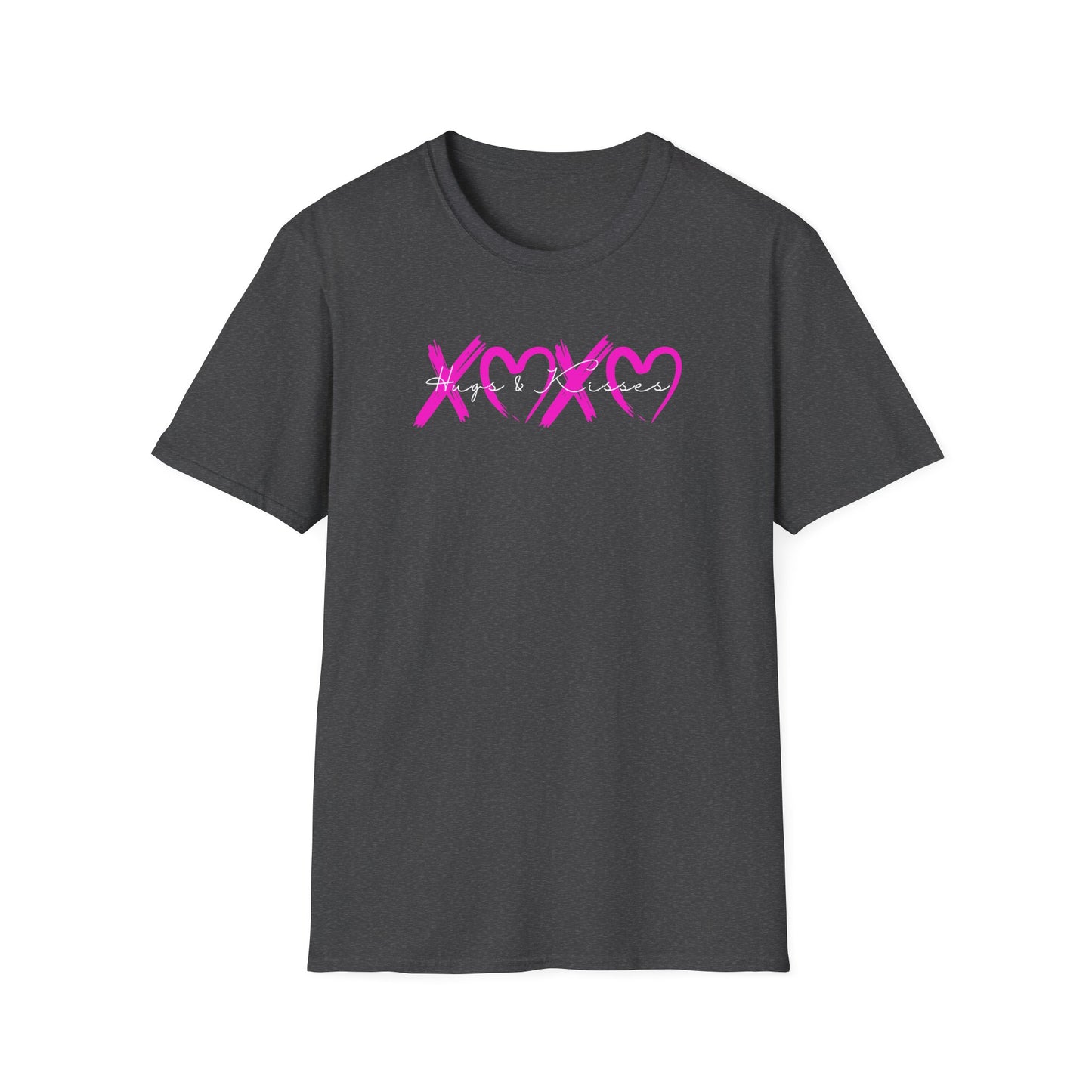 XOXO Hugs & Kisses Valentine Heart Graphic T-Shirt