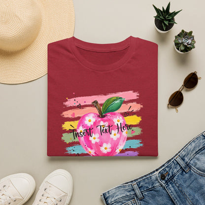 Personalized Teacher Apple Shirt | Custom Teacher Name or Grade Level Tee