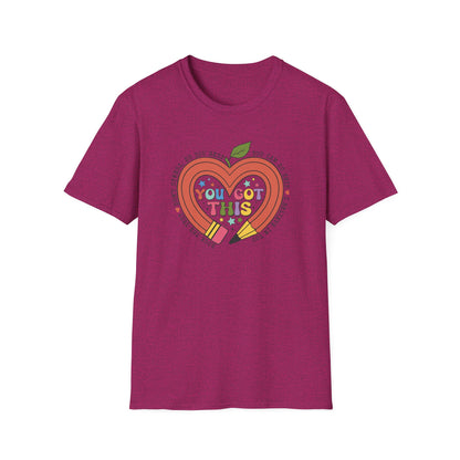 You Got This -Full of Love Pencil State Testing Teacher Shirt – “You Got This” Graphic Tee, Cute Educator T-Shirt, Funny Classroom Apparel