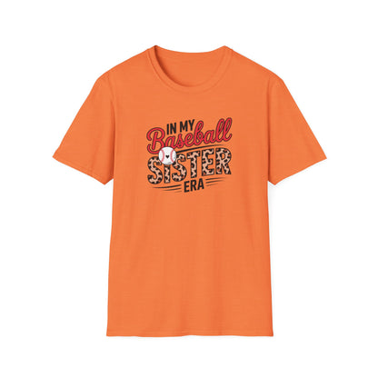 In My Baseball Sister Era Shirt – Trendy Baseball Sister Tee | Game Day Outfit | Leopard Baseball Graphic T-Shirt for Women & Girls