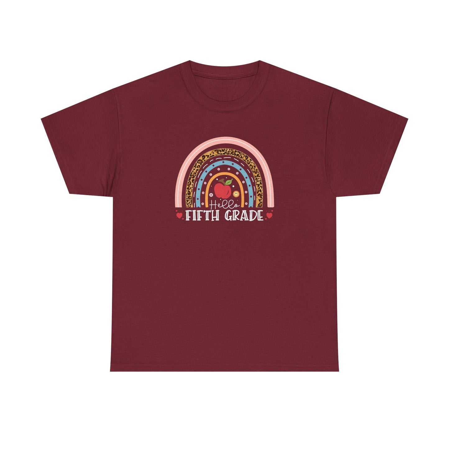 Hello Fifth Grade Rainbow Team Tee - Perfect for Classroom Fun