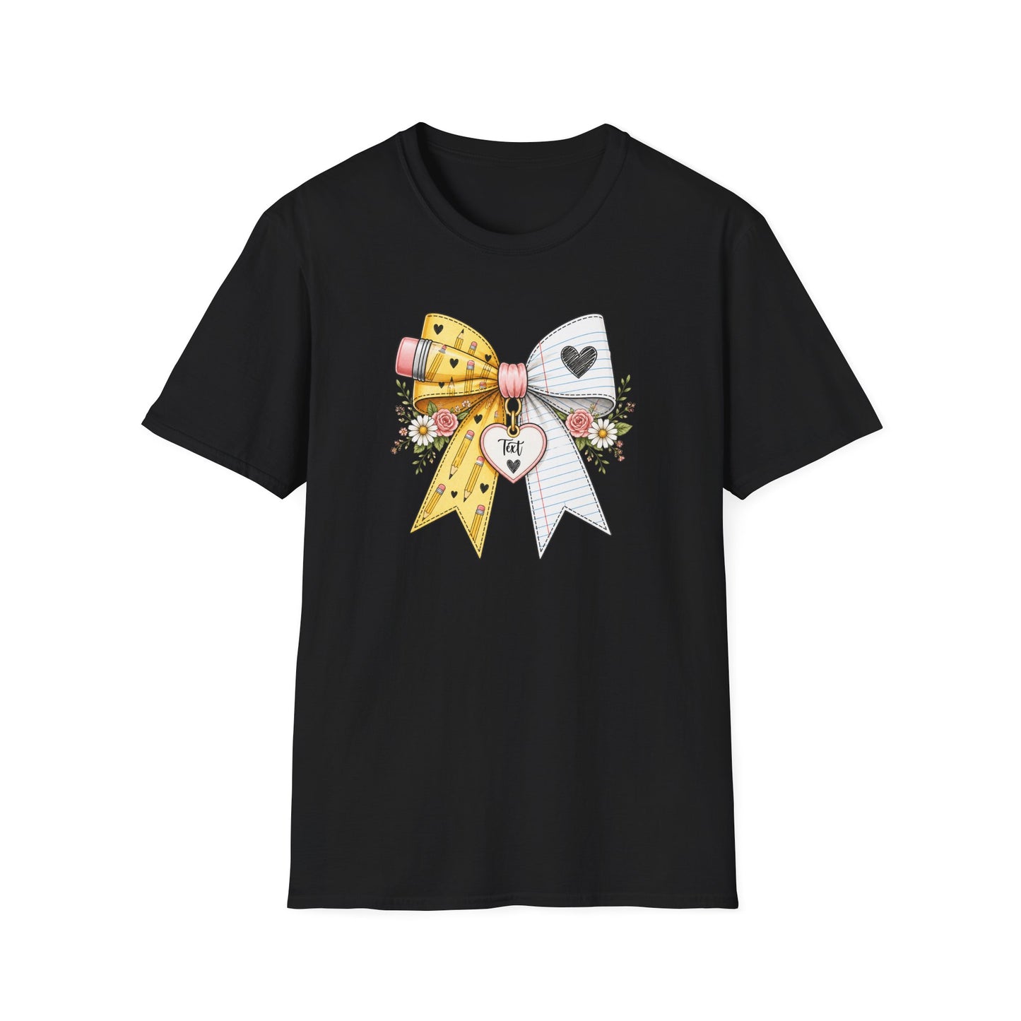 Personalized Teacher Bow Shirt | Custom Teacher Name Heart Tee