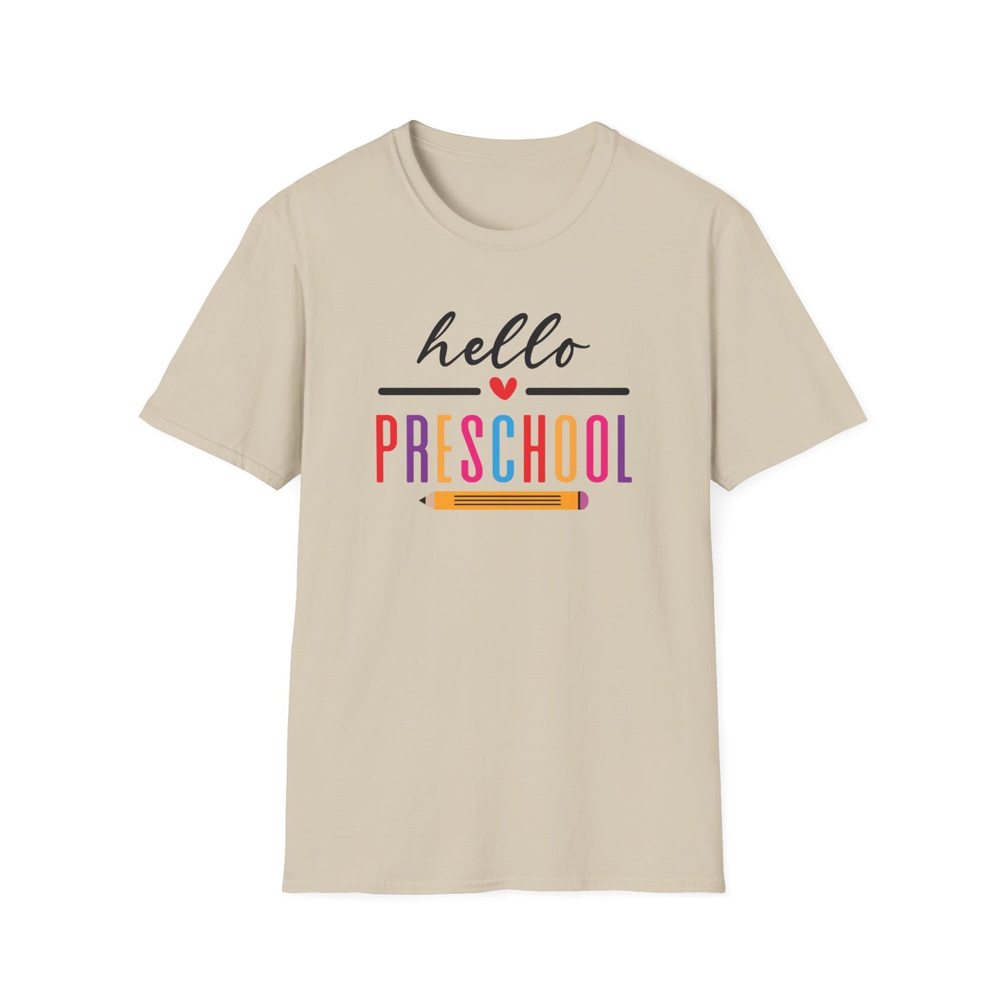 Hello Grade Teacher Shirts | Retro Back to School Graphic Tees | Preschool, Pre-K, Kindergarten, First, Second & Third Grade Teacher Shirt | Gildan 64000 Softstyle Tee
