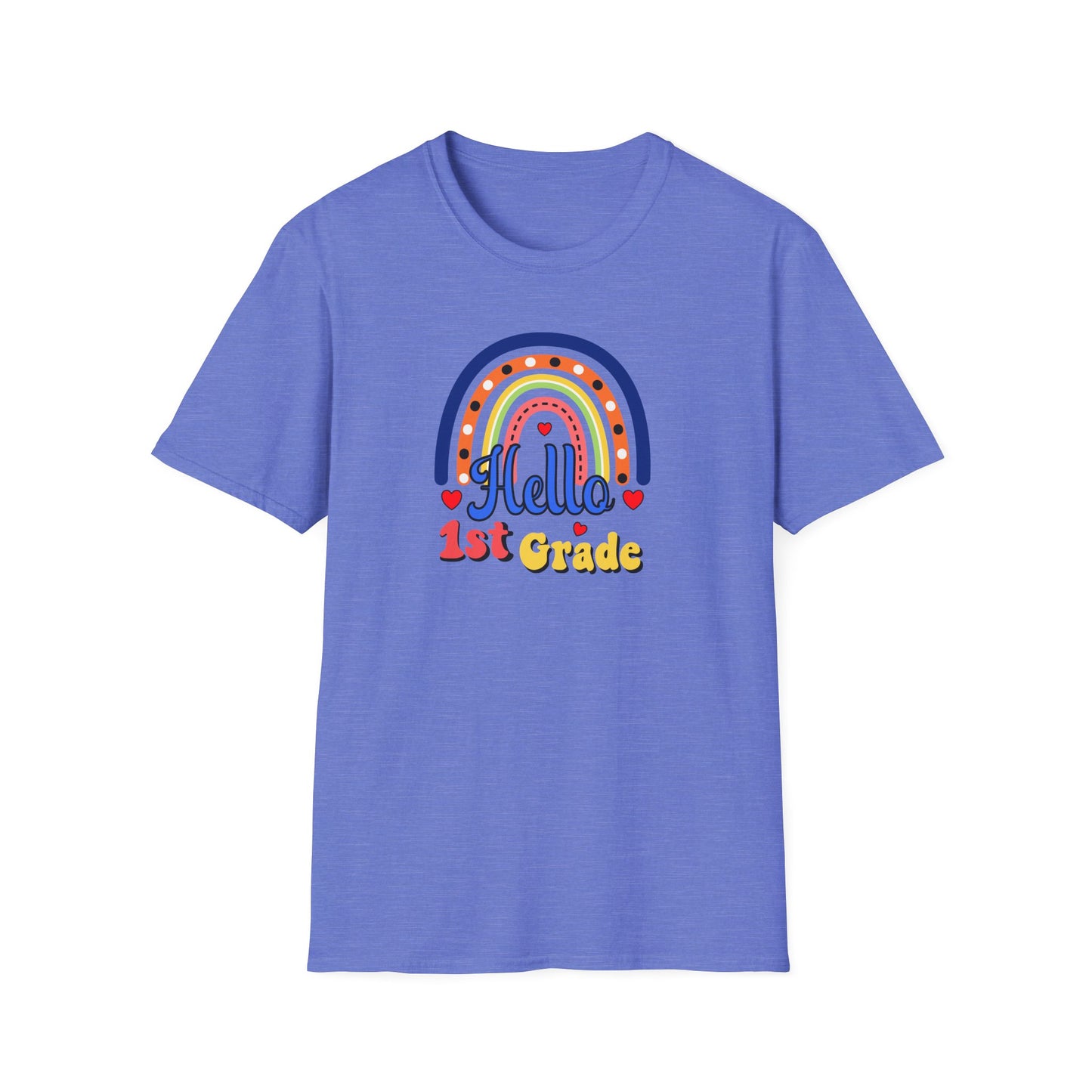 1st Grade Rainbow T-Shirt - "Hello 1st Grade" Back-to-School Tee for Kids