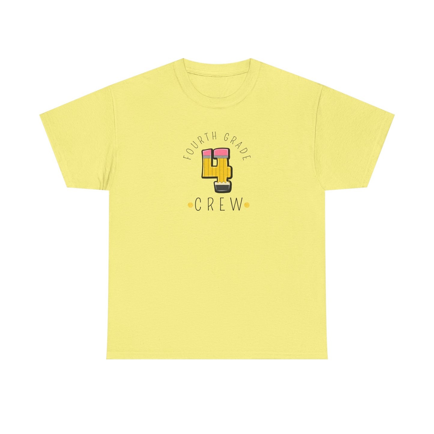 Fourth Grade Crew T-Shirt - Cute Back-to-School Tee -  Teacher Team Tee -