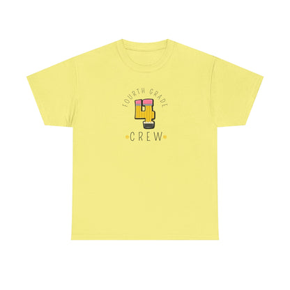 Fourth Grade Crew T-Shirt - Cute Back-to-School Tee -  Teacher Team Tee -