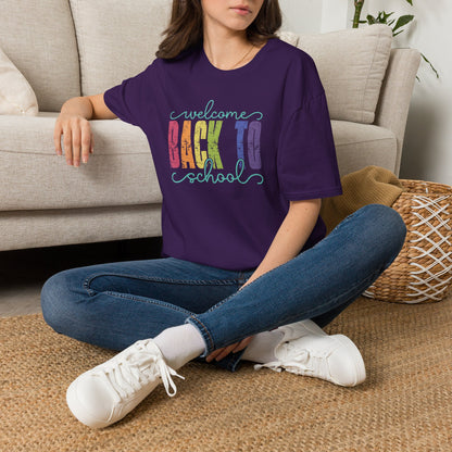 Back to School T-Shirt — "Welcome Back to School" Colorful Retro Print