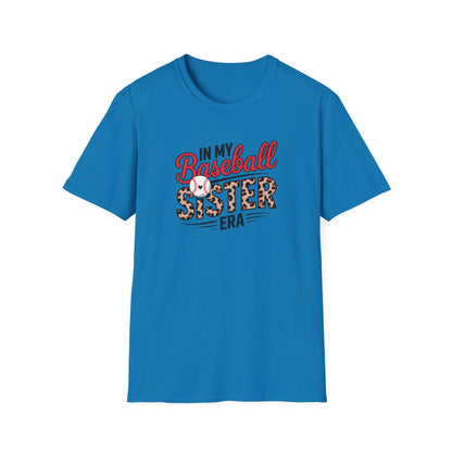 In My Baseball Sister Era Shirt – Trendy Baseball Sister Tee | Game Day Outfit | Leopard Baseball Graphic T-Shirt for Women & Girls