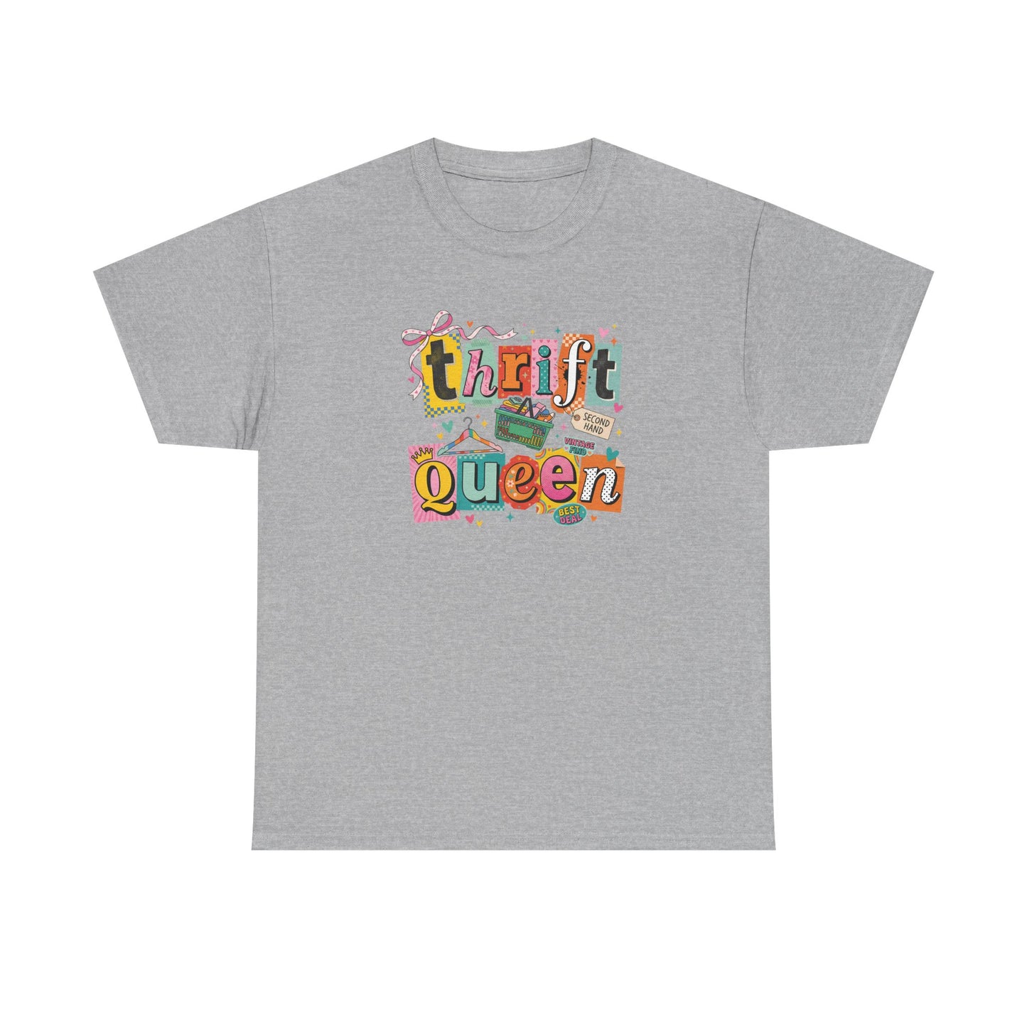Thrift Queen T-Shirt – Vintage Thrifting Graphic Tee, Retro Style Funny Thrift Shop Shirt