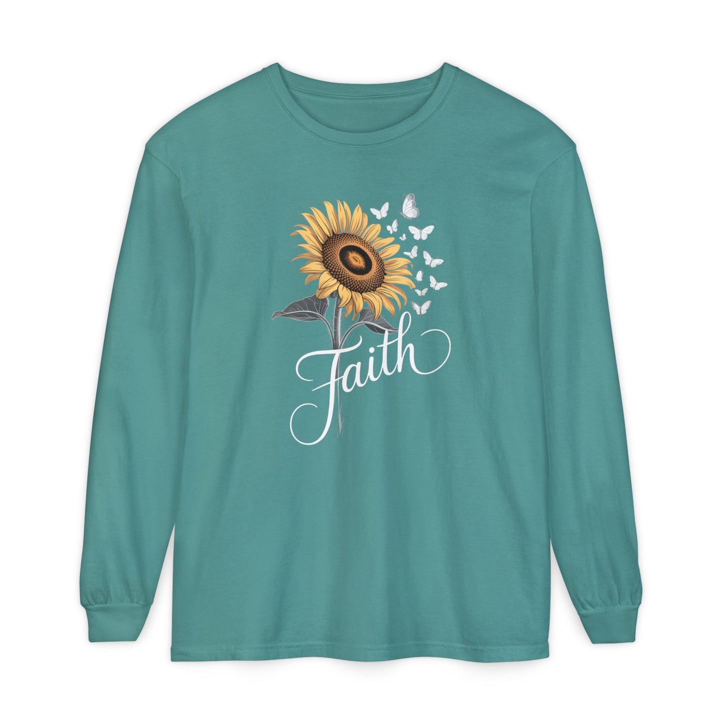 Faith Sunflower Long Sleeve Tee
