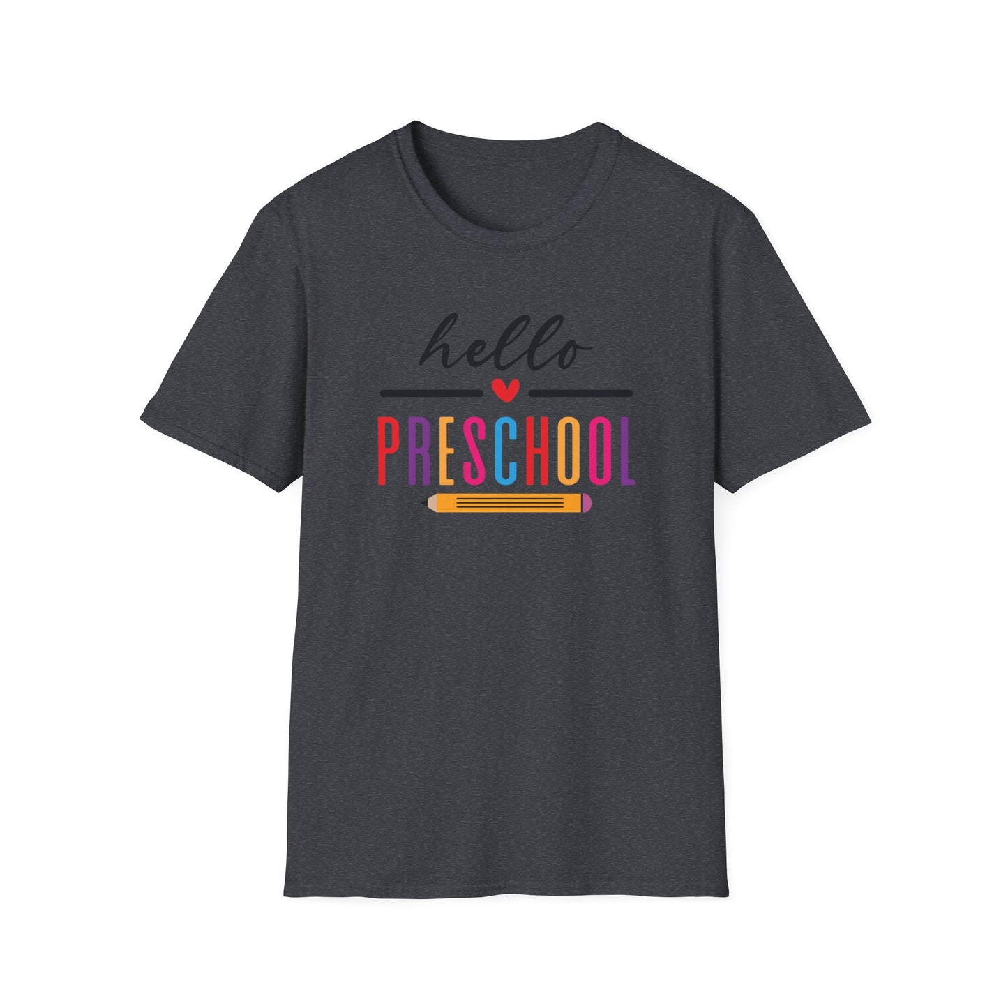 Hello Grade Teacher Shirts | Retro Back to School Graphic Tees | Preschool, Pre-K, Kindergarten, First, Second & Third Grade Teacher Shirt | Gildan 64000 Softstyle Tee