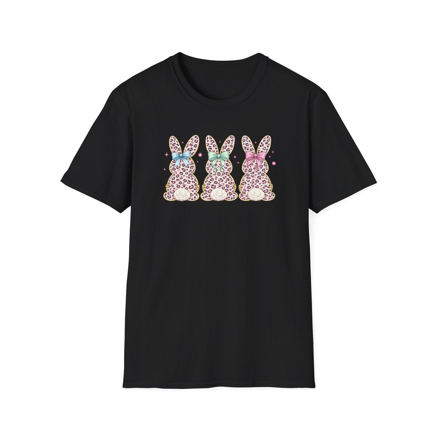 Leopard Bunny Easter Tee – Cute Pastel Spring Graphic T-Shirt, Trendy Bunny Lover Shirt, Easter Outfit Women