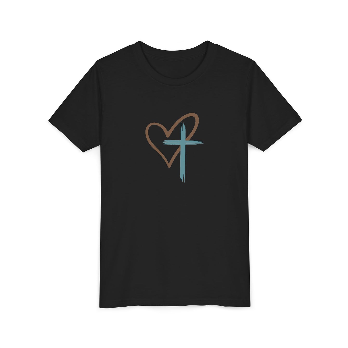 Jesus Has My Back Kids Christian Shirt – Faith Cross Heart T-Shirt – Inspirational Religious Tee for Boys & Girls