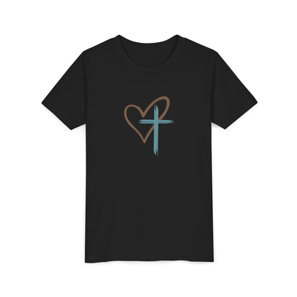 Jesus Has My Back Kids Christian Shirt – Faith Cross Heart T-Shirt – Inspirational Religious Tee for Boys & Girls