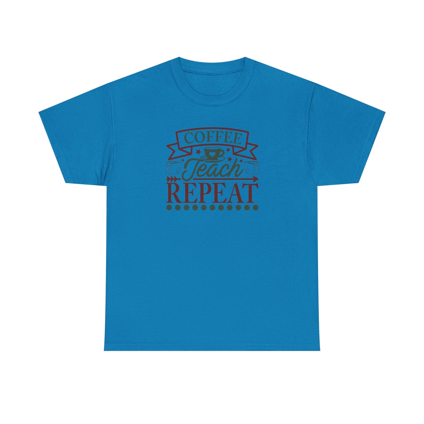 Coffee Teach Repeat Shirt | Vintage Teacher T-Shirt | Coffee Lover Teacher Gift | Back To School Teacher Tee | Educator Shirt