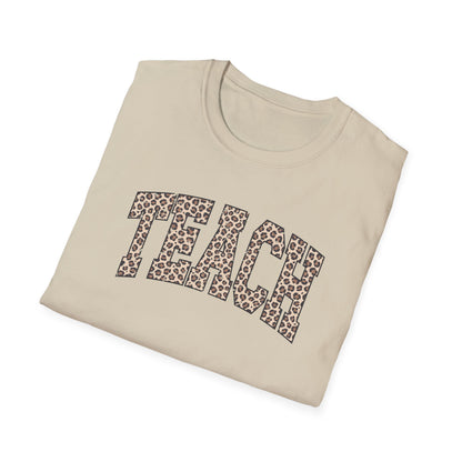 Leopard TEACH – Cute Teacher T-Shirt for Women