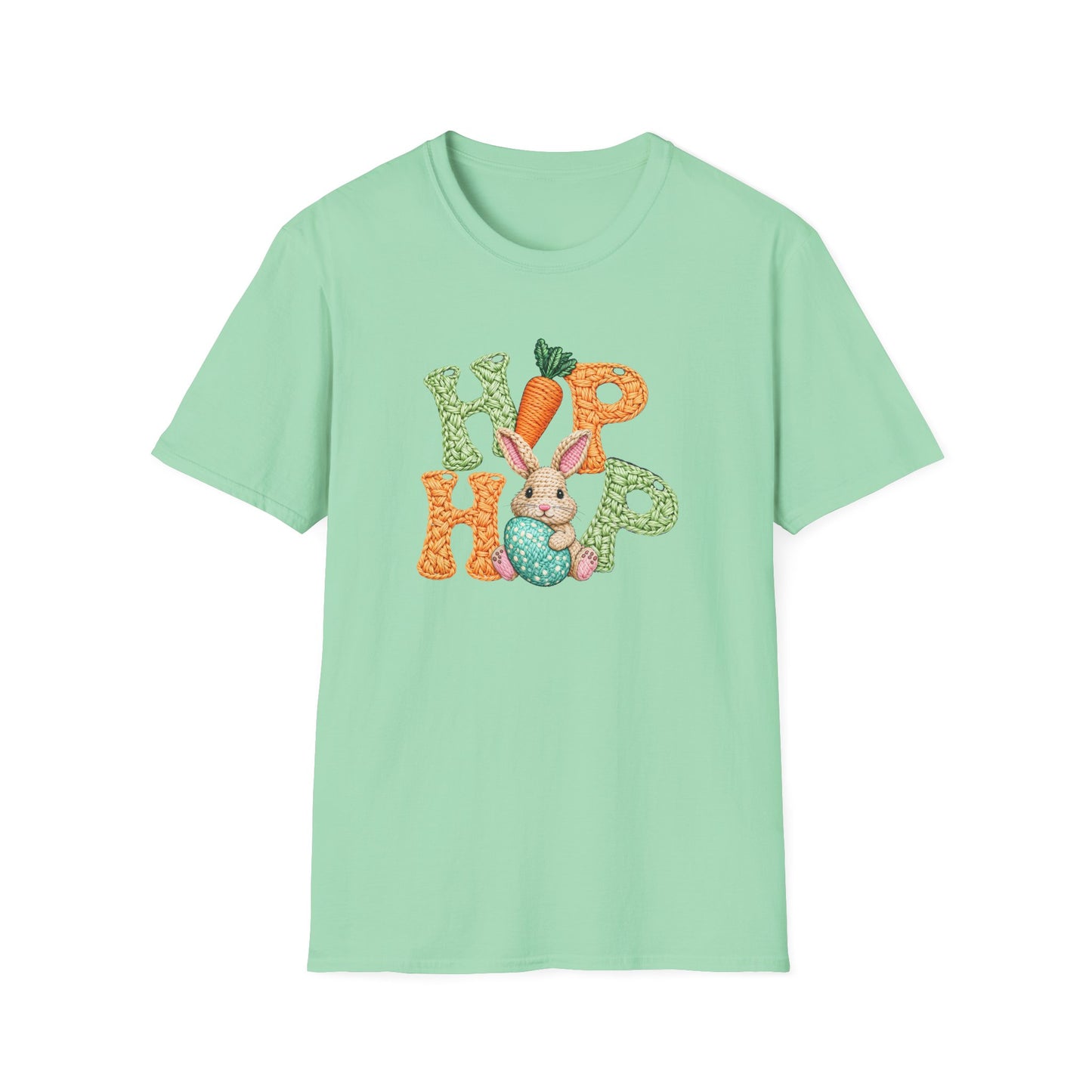 Easter Bunny "Hip Hop" Graphic T-Shirt — Cute Bunny & Carrot Spring Tee
