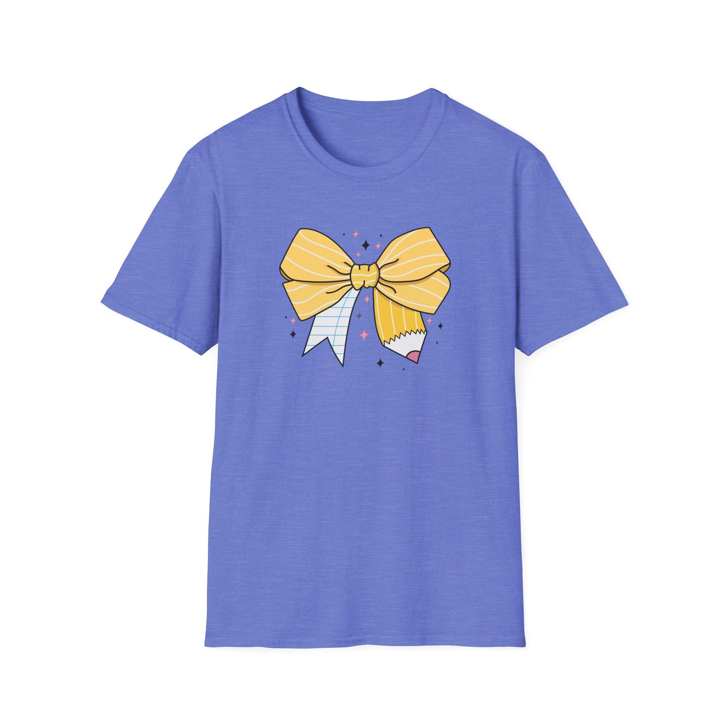 Yellow Bow Graphic T-Shirt — Cute Ribbon Illustration Tee
