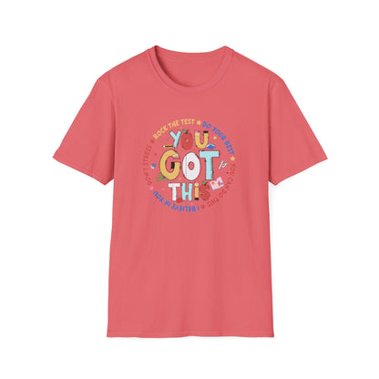 State Testing Motivation Shirt – “You Got This” Teacher & Student Test Day T-Shirt | Testing Week Encouragement Tee