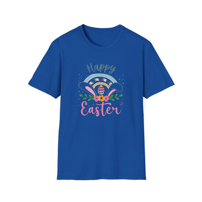 Happy Easter Shirt, Pastel Easter Bunny Ears Tee, Cute Spring Graphic T-Shirt, Easter Egg Floral Shirt, Women’s Easter Outfit, Bunny Lover Gift