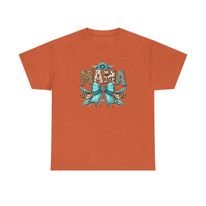 Mama Leopard Print Shirt –  Western Mama Shirt – Cowgirl Mom Graphic Tee – Trendy Mama Shirt