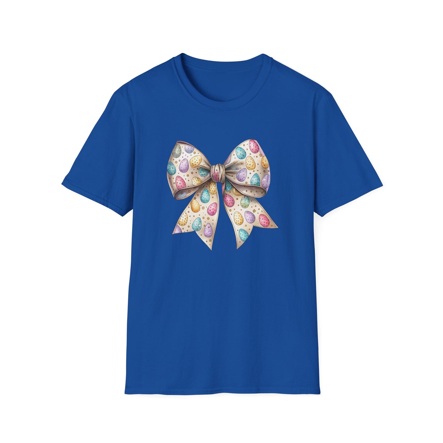 Pastel Easter Bow Shirt, Cute Spring Graphic Tee, Easter Egg Ribbon T-Shirt, Coquette Easter Outfit, Soft Aesthetic Bunny Season Tee, Women’s Spring Gift