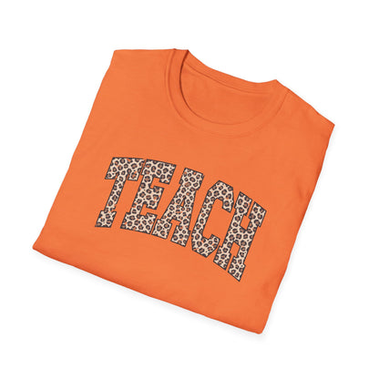 Leopard TEACH – Cute Teacher T-Shirt for Women