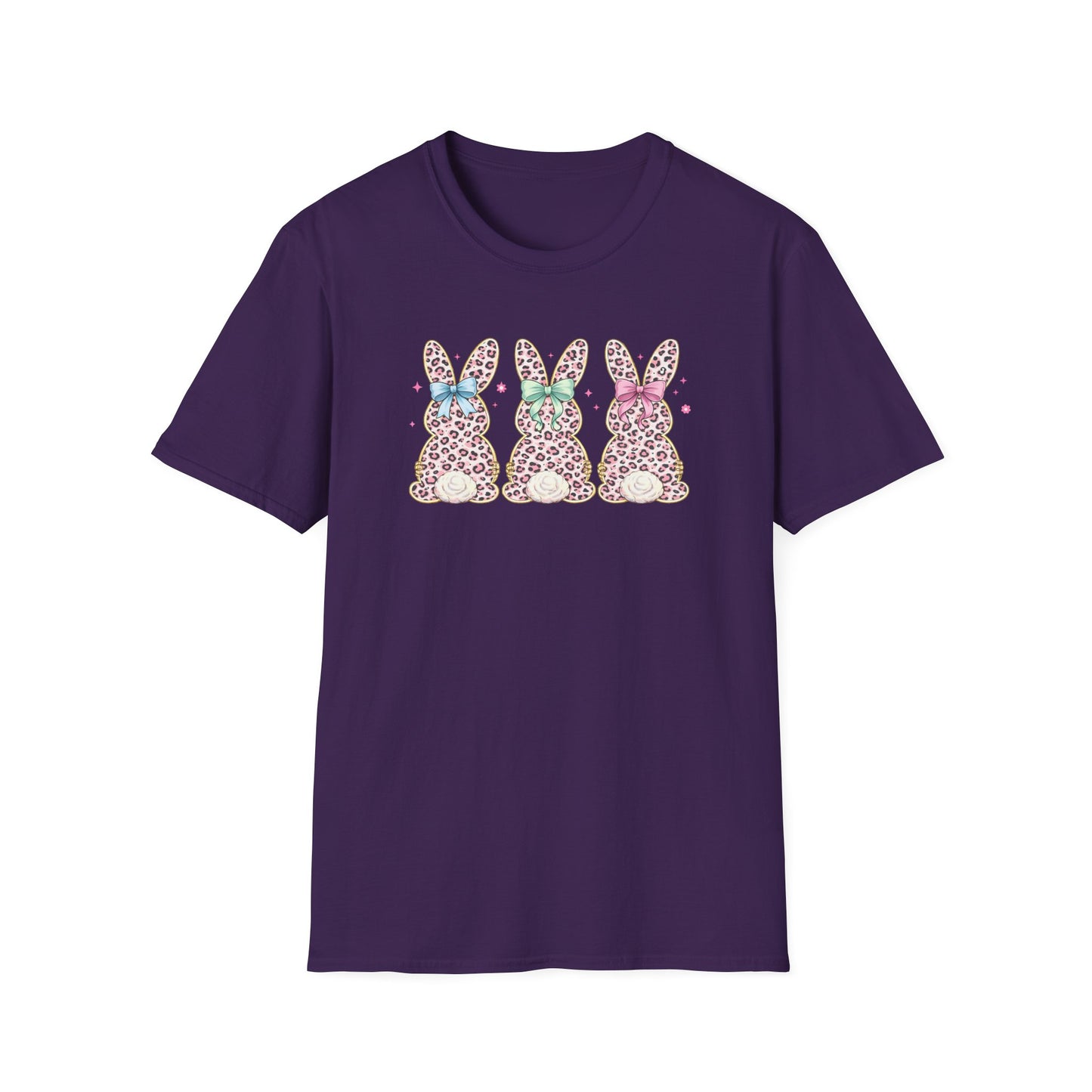 Leopard Bunny Easter Tee – Cute Pastel Spring Graphic T-Shirt, Trendy Bunny Lover Shirt, Easter Outfit Women