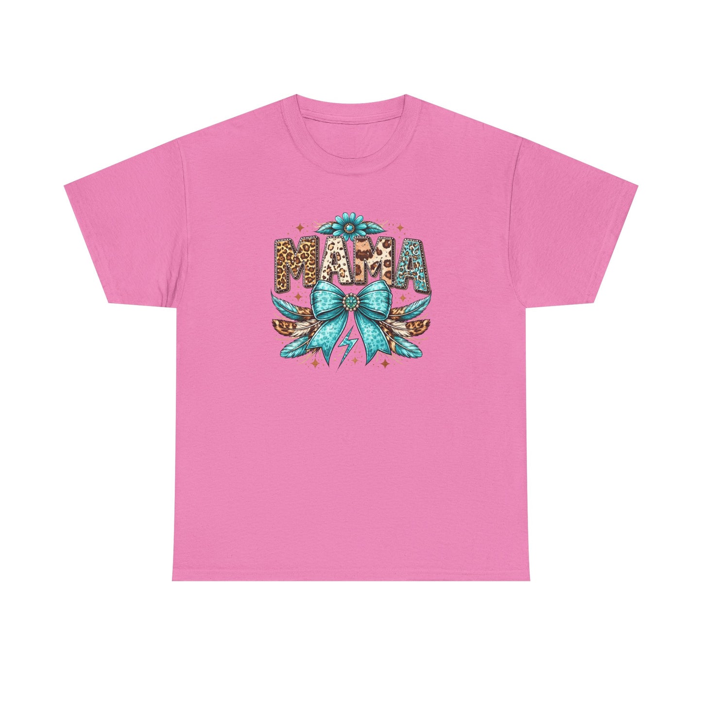 Mama Leopard Print Shirt –  Western Mama Shirt – Cowgirl Mom Graphic Tee – Trendy Mama Shirt