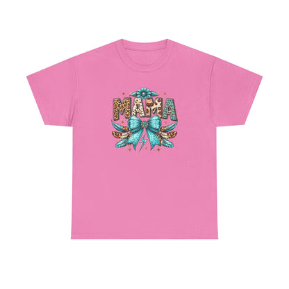 Mama Leopard Print Shirt –  Western Mama Shirt – Cowgirl Mom Graphic Tee – Trendy Mama Shirt