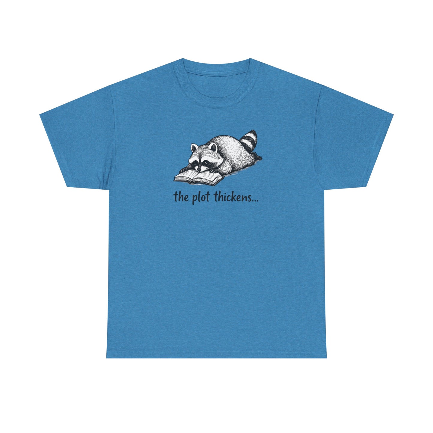 Raccoon "The Plot Thickens" Graphic Tee - Funny Book Lover Tee