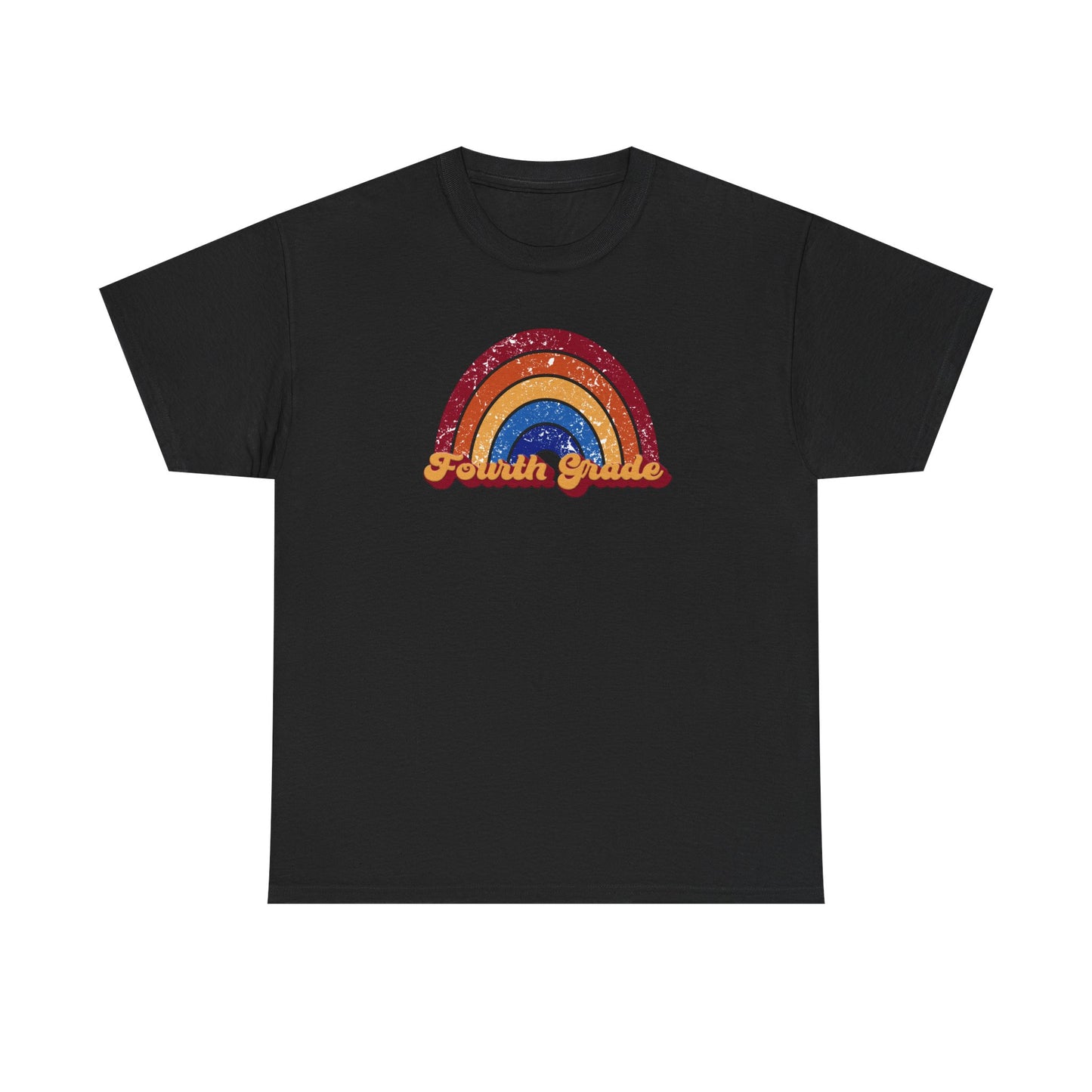Fourth Grade Retro Rainbow Shirt - Team Pick
